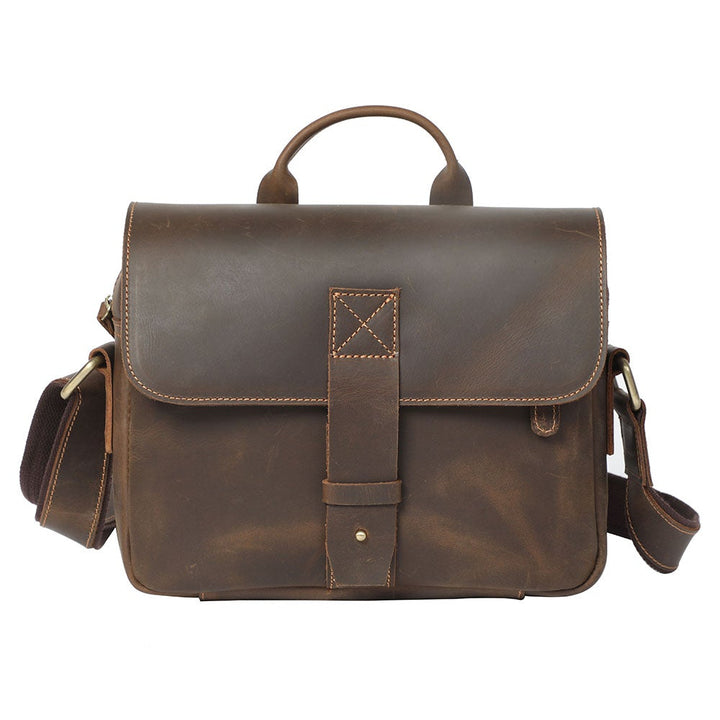 Small Leather Messenger Bag | CARMEL