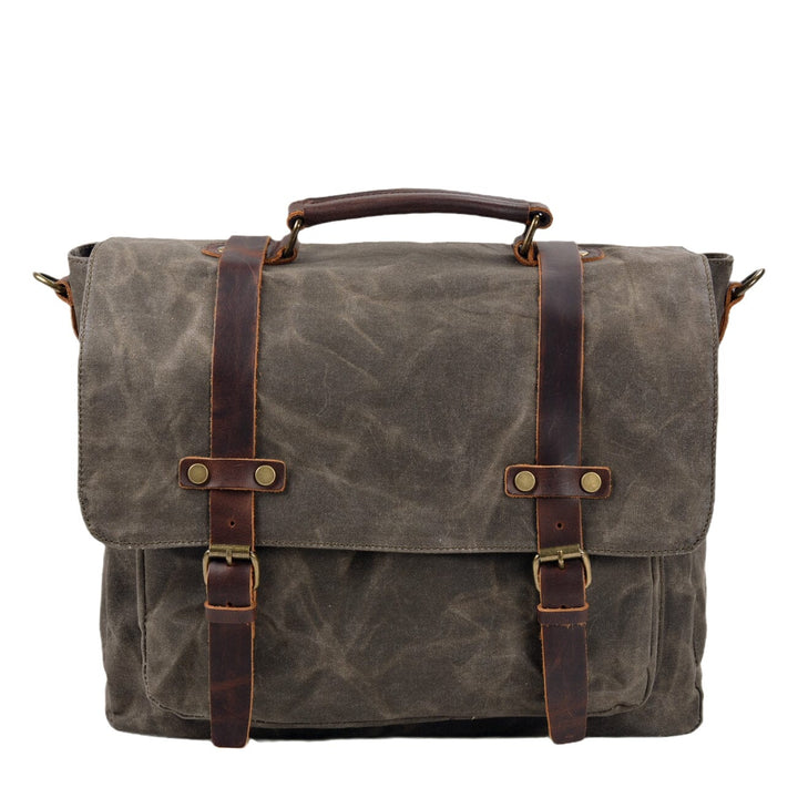 Canvas and Leather Messenger Bag | TOFINO